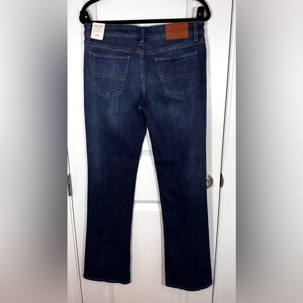 Lucky Brand Sweet Boot Jeans Womens 8 29 Mid Rise Bootcut Dark Wash Stretch NWT - Picture 2 of 9